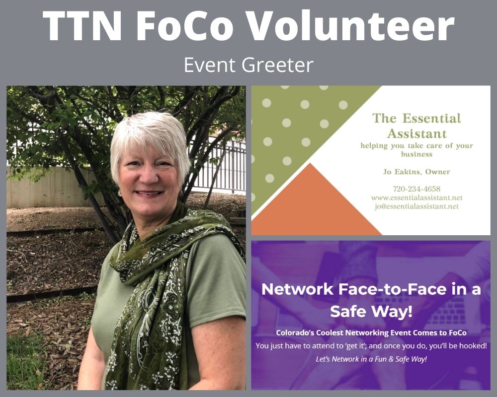 TTN FoCo Volunteer Oct22- Jo Eakins - Event Greeter